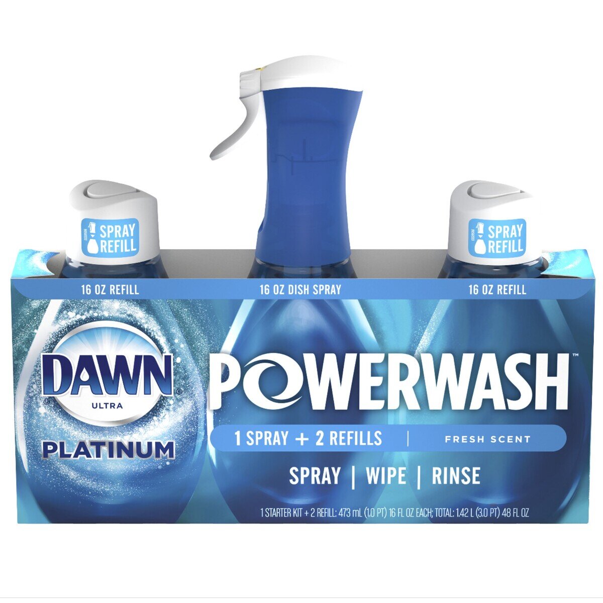 DAWN 食器用洗剤スプレー 本体473ml + 詰替え473ml x 2個