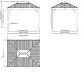 ソジャグ キルナ 10 x 12フィート（3 x 3.7m) ガゼボ メッシュカーテン付属