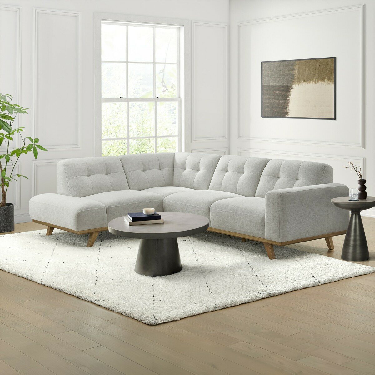 AIDEN & IVY Fabric Sectional Sofa