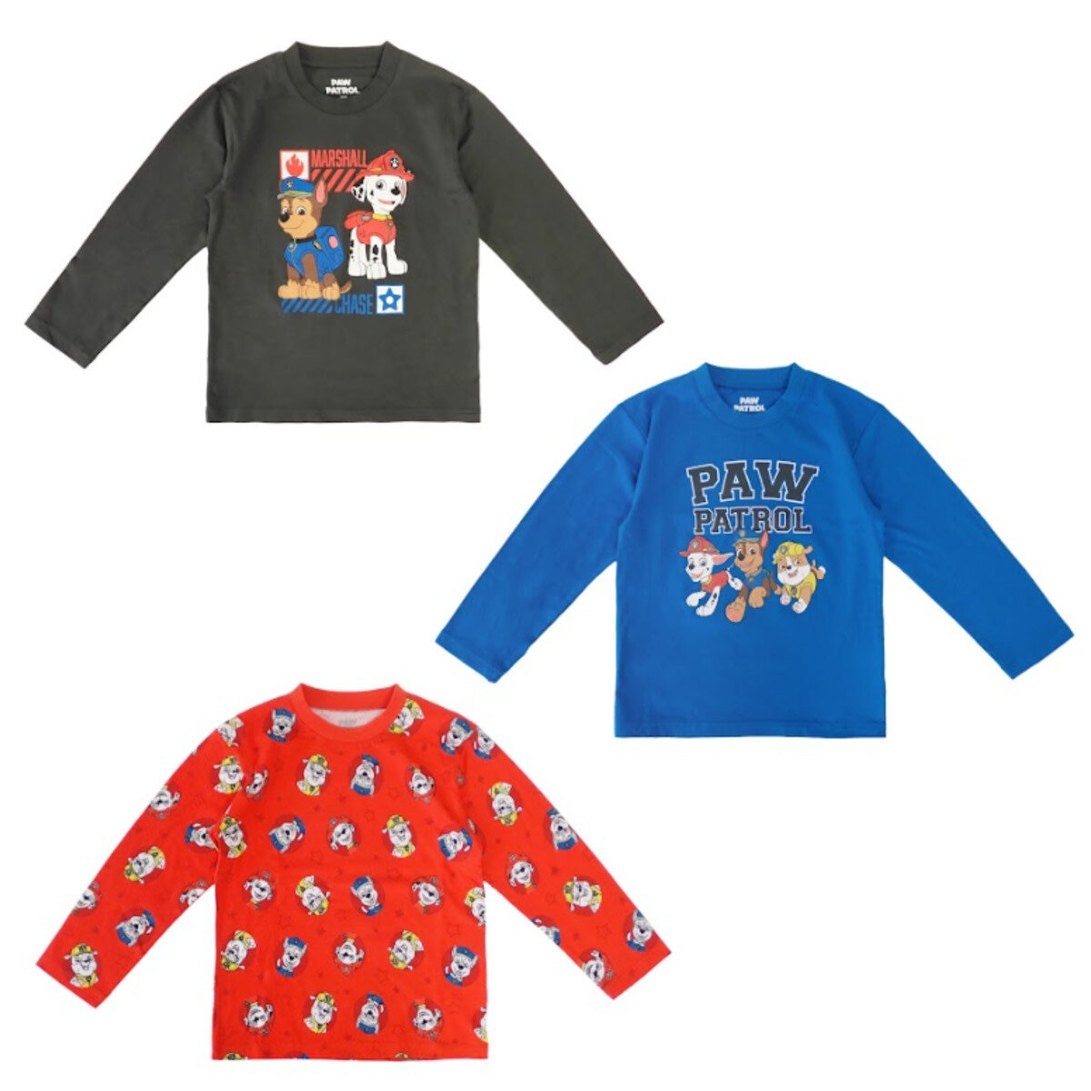 パウ・パトロール キッズ 長袖Tシャツ 3枚組 C 95cm