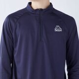 カッパ メンズ ハーフジップ 長袖 Tシャツ / ネイビー / L