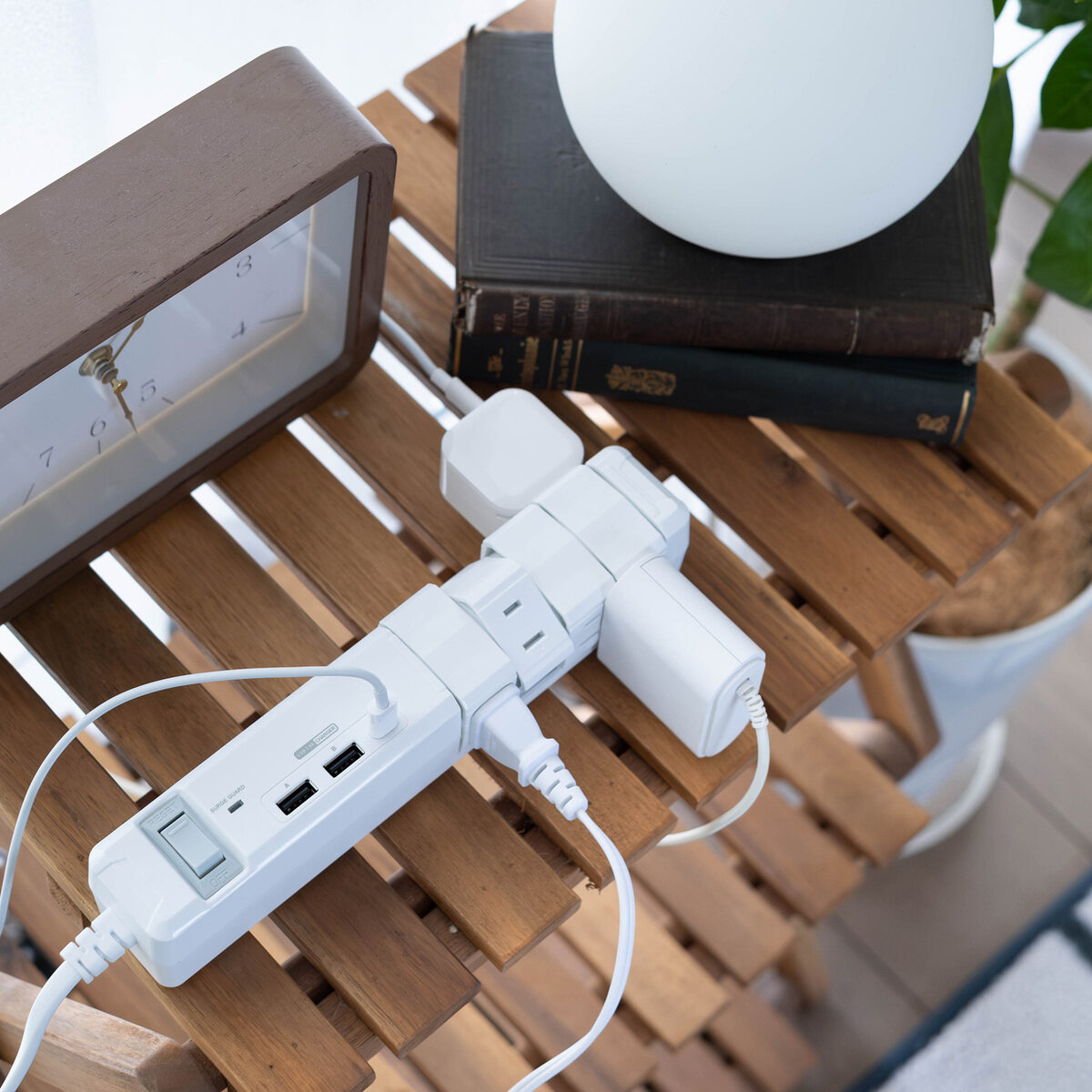 FARGO TAP KING USB 3.4A TYPE-C 回転タップ 延長コード 8個口 TYPE A x 2 TYPE C x 1 ホワイト