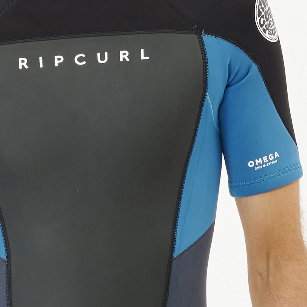リップカール オメガ バックジップ ショートスリーブ ２mm 男性用 スプリングウェットスーツ 111MSP ブルー S
