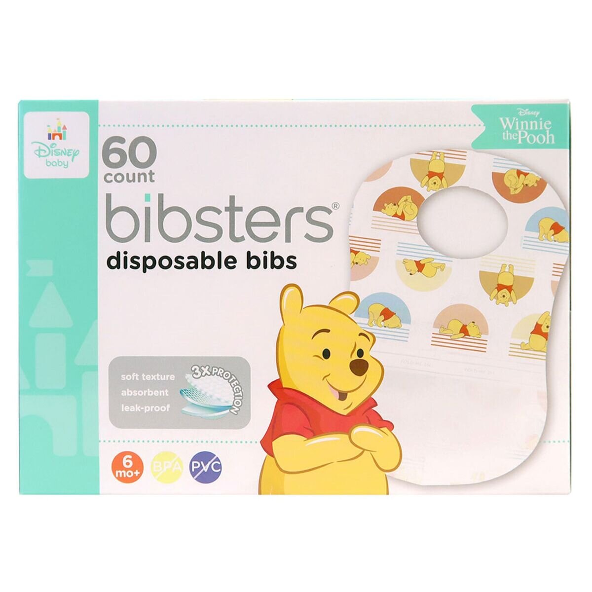 ディズニービブスター 使い捨てエプロン60枚入り プー ディズニービブスター 使い捨てエプロン60枚入り プー