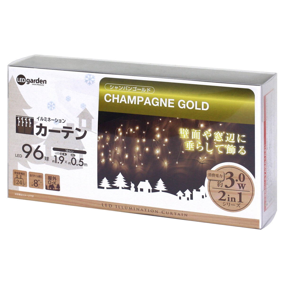 Takasho Illumination Curtain 96 Champagne Gold