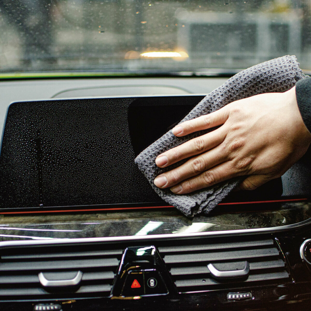 COAZ SELECTION ガラスクロス グレー 40cm x 40cm 繊維が残らないエッジレスタオル