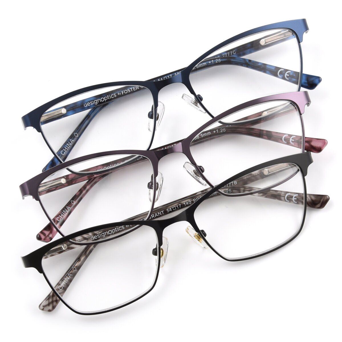Design Optics® by Foster Grant "ADDIE" リーディンググラス 3.00 3着セット