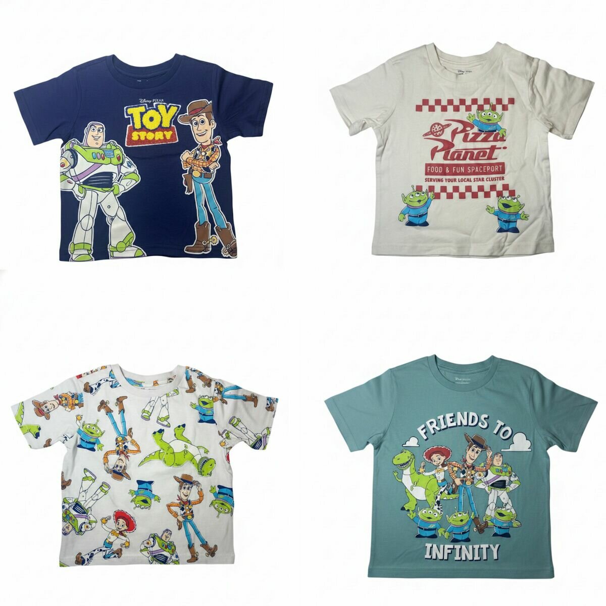 キャラクター キッズ 半袖 Tシャツ 4枚組 トイ・ストーリー 7