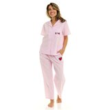 キース へリング レディース パジャマ ピンク ストライプ XL