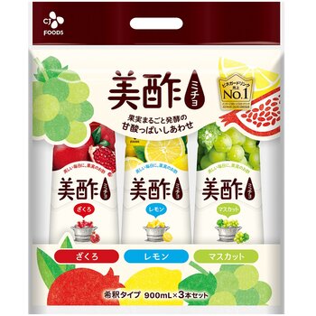 美酢 (ミチョ) アソートセット 900ml x 3本　ざくろ/レモン/マスカット