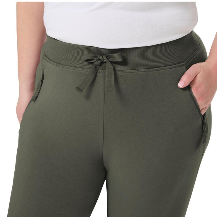 カークランドシグネチャー レディース アクティブ ジョガー ダークグリーン M