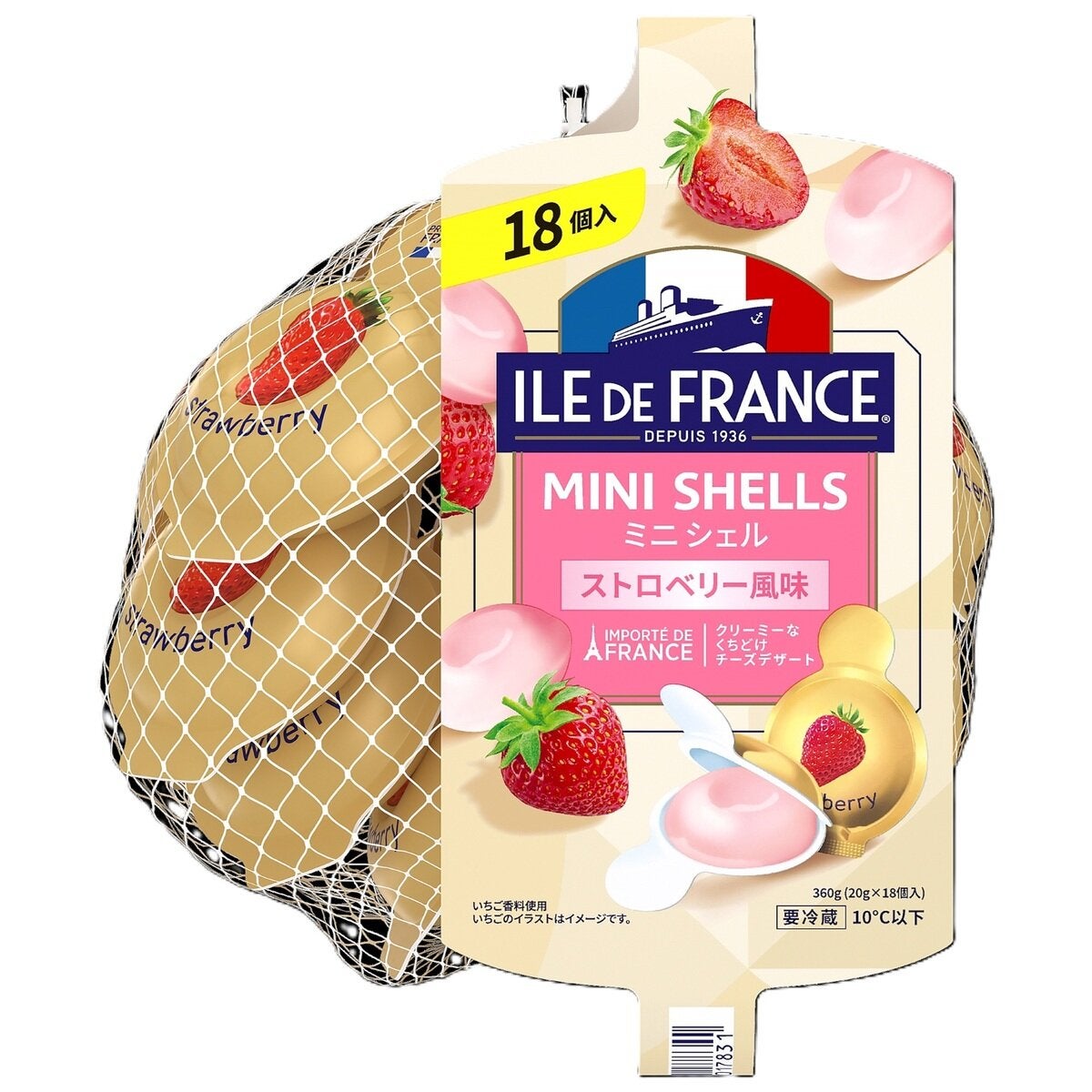 イルドフランス ミニシェル ストロベリー風味 18個 イルドフランス ミニシェル ストロベリー風味 18個