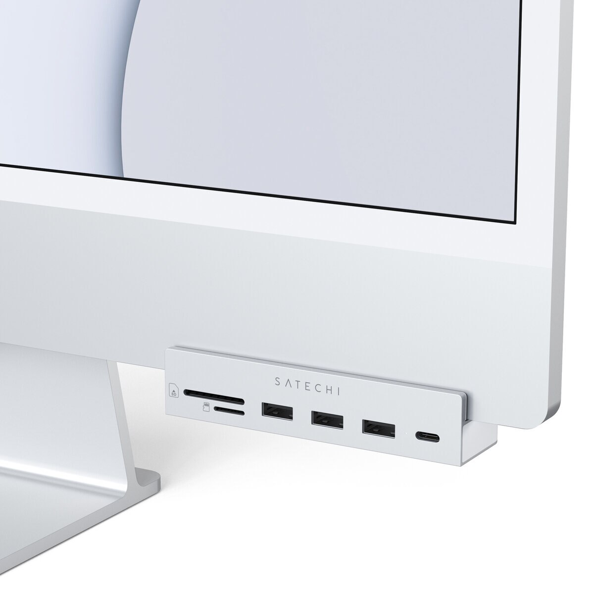 Satechi USB-C iMac 24インチ用クランプハブ シルバー