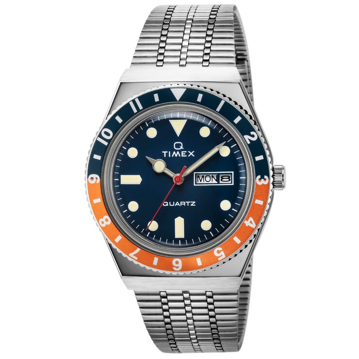 タイメックス キュータイメックス TW2U61100 メンズクォーツ時計 ブルー&オレンジ 38mm タイメックス キュータイメックス TW2U61100 メンズクォーツ時計 ブルー&オレンジ 38mm