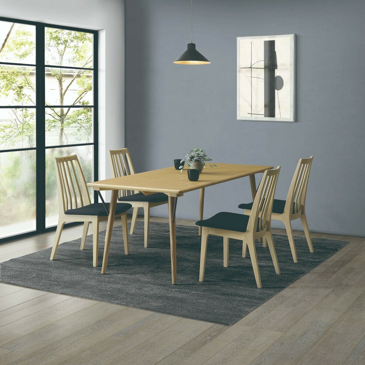 朝日木材 ダイニング 5点セット