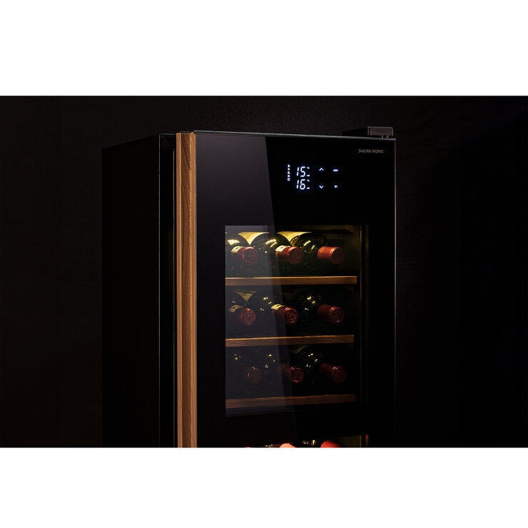 さくら製作所 日本酒＆ワインセラー/38本用/氷温M5/2温度/ブラック/GX38DM525RHB