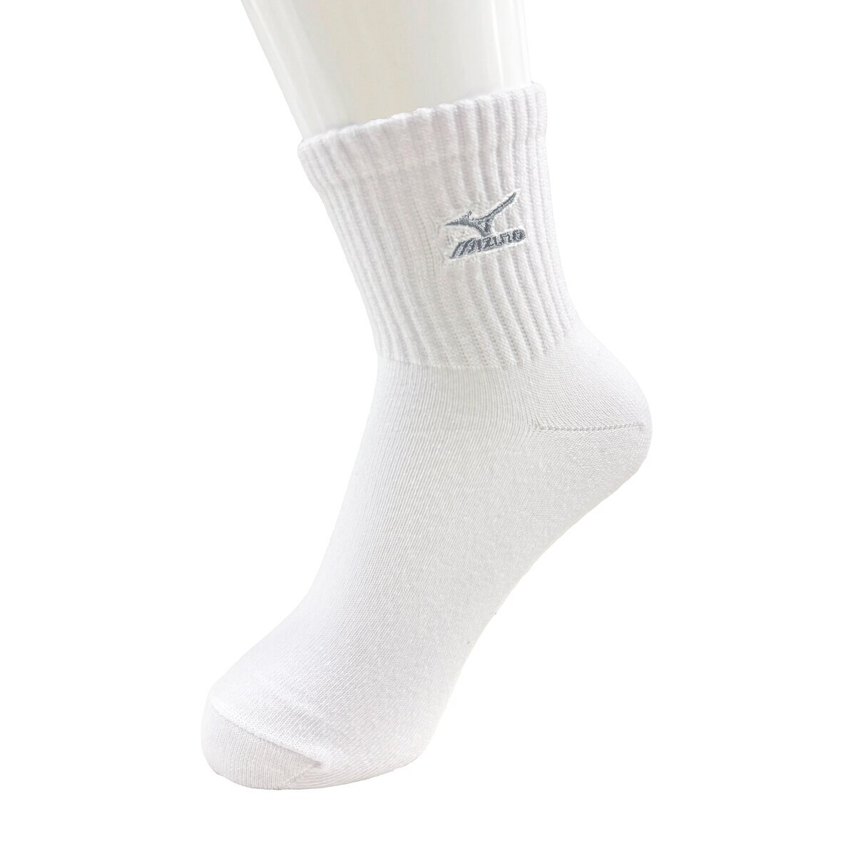 ミズノ レディース クルーソックス 5枚組 ホワイト