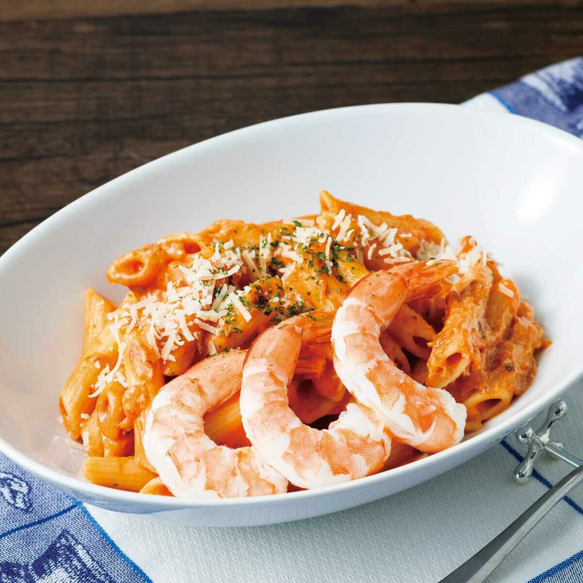 シュリンプペンネロゼ