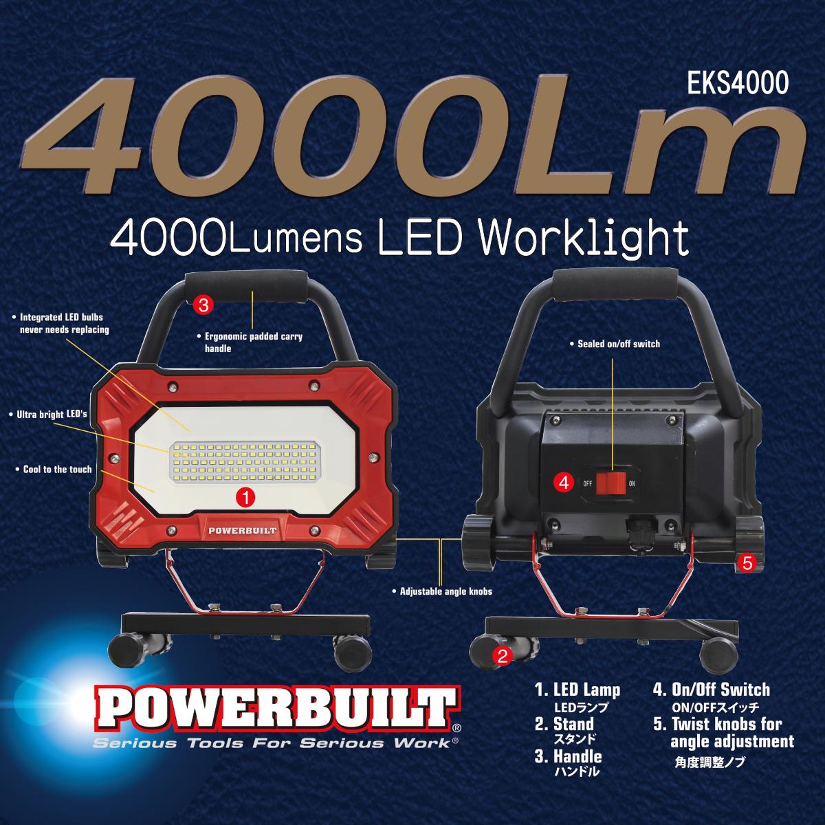POWER BUILT LED投光器 4000ルーメン  EKS4000