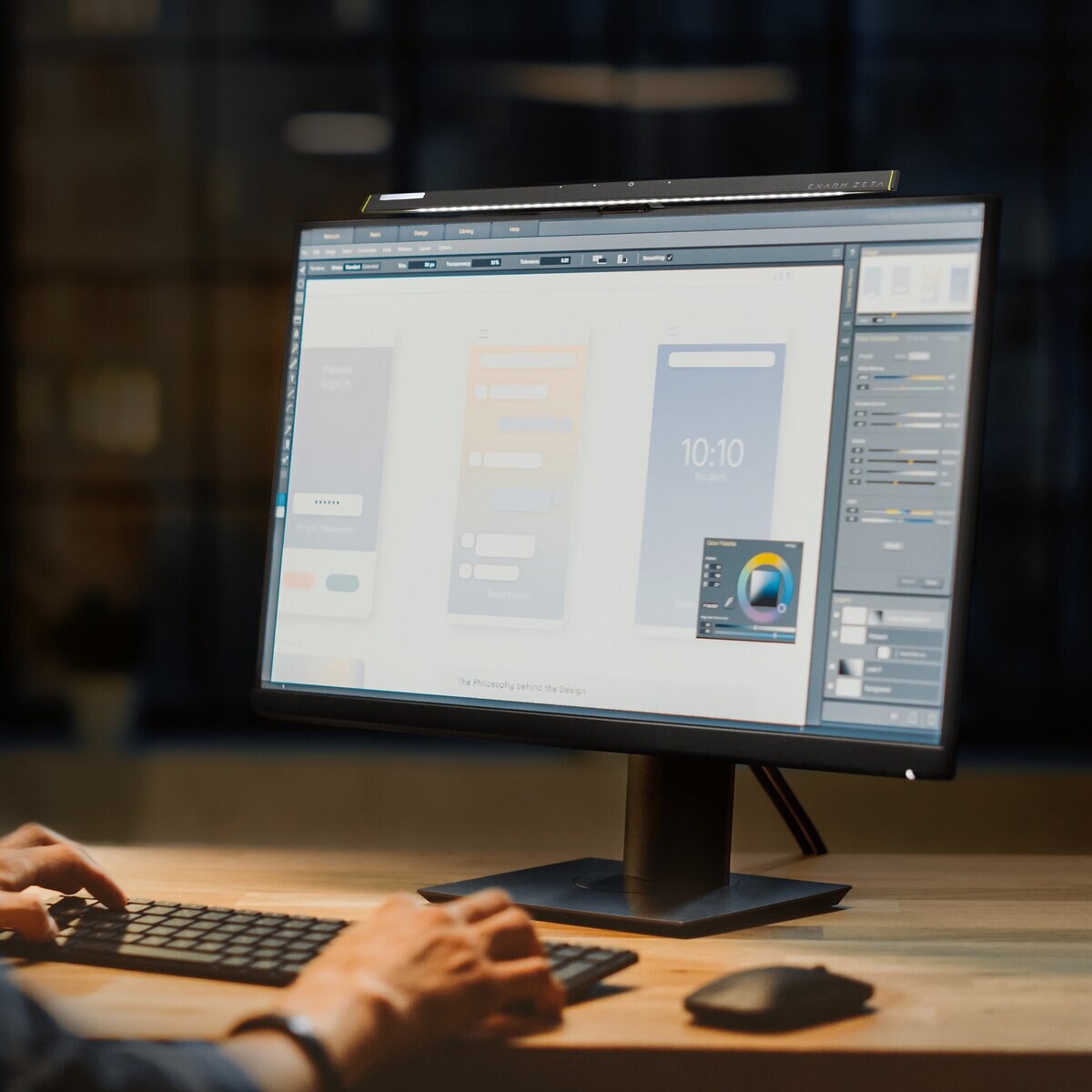 スワン エグザーム ゼータ LED モニターライト ブラック