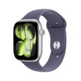 Apple Watch S11 Cellular 46mmシルバーアルミニウムケースとパープルフォグスポーツバンド - M/L