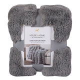 HOUSE & HOME 大判ひざ掛け 152cm x 177cm ライトグレー