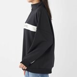 オーシャンパシフィック レディース ハーフジップ スウェットシャツ ブラック M