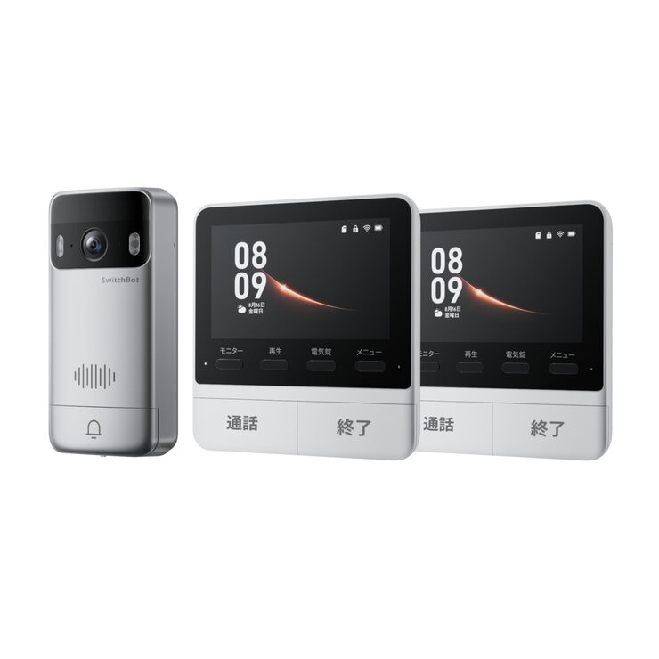 スイッチボット スマートテレビドアホン&増設モニターセット W6802000x2-W6702001