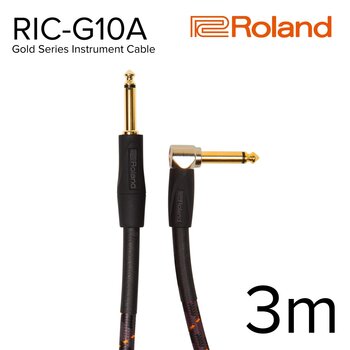 ローランド 楽器用ケーブル Goldシリーズ 3m 片L字型 RIC-G10A