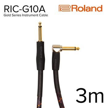 Roland 楽器用ケーブル Goldシリーズ 3m 片L字型 RIC-G10A