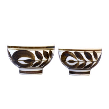 波佐見焼 お茶碗 廻り花 大小 2個セット