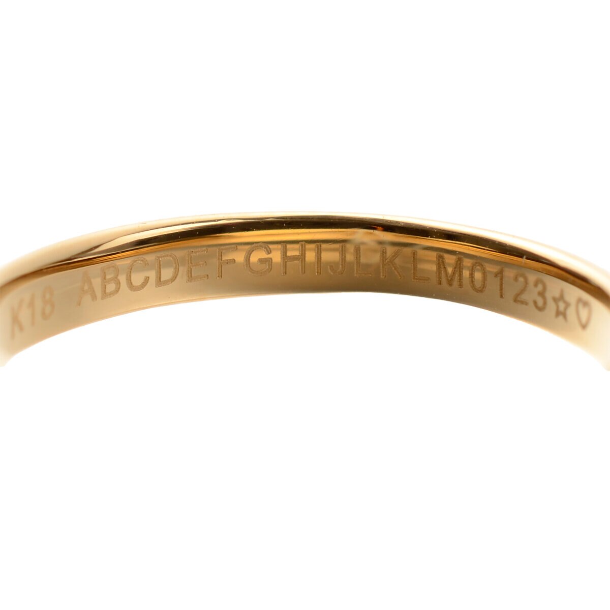 18K イエローゴールド マリッジリング エテルニテ 3mm 幅 日本サイズ : 14号 刻印あり