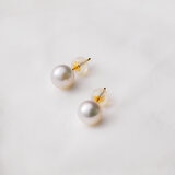 18K イエローゴールド アコヤパール ピアス 7.5mm
