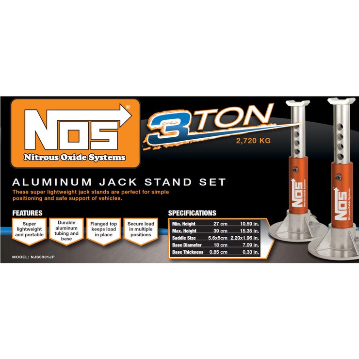 NOS (ノス) 3t アルミジャッキスタンド 耐荷重 2,720 kg NOS (ノス) 3t アルミジャッキスタンド 耐荷重 2,720 kg