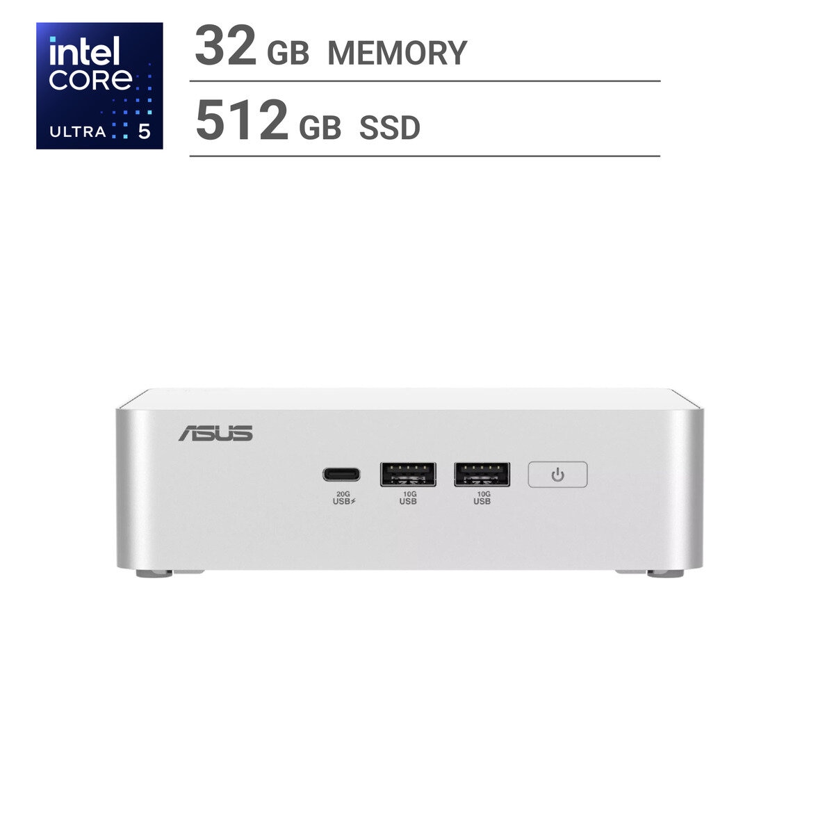 ASUS MINI PC/ NUC 15 PRO+ / Ultra5 225H / メモリー 32GB / SSD 516GB / RNUC15CRSU5083AJ