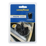 グッドイヤー エアバルブキャップ アルミ ブラック 4個入り