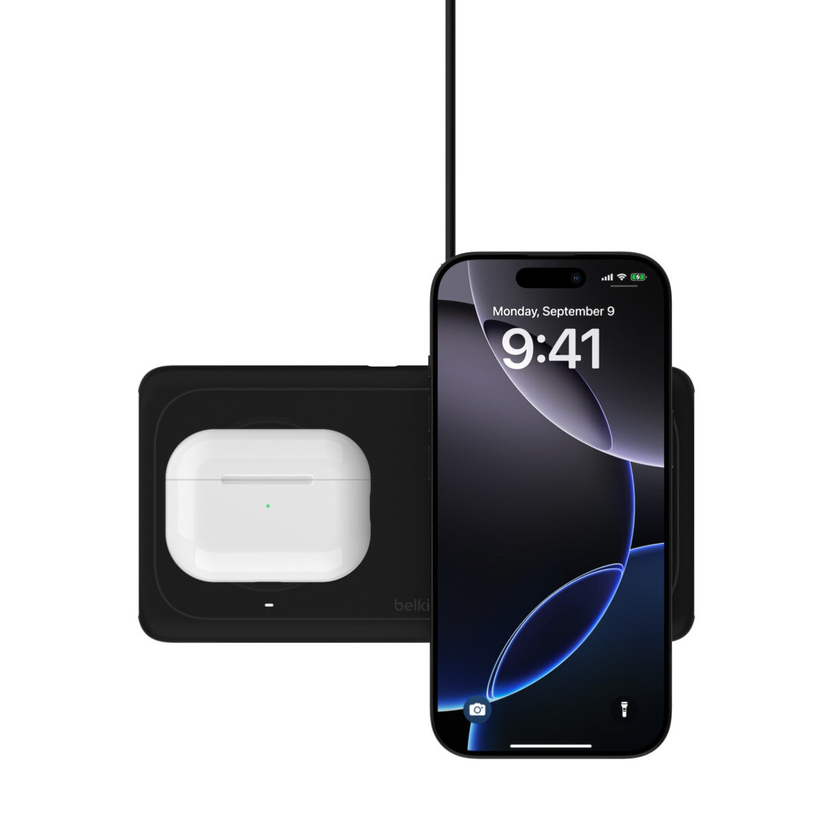 Belkin 2-in-1 ワイヤレス充電パッド USB-C ケーブル付き