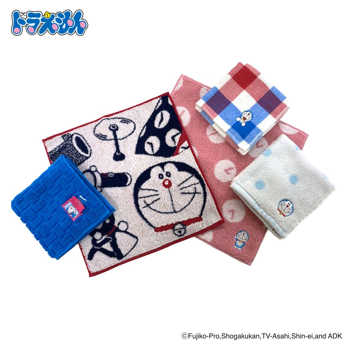 ドラえもん ハンカチ 25cm x 25cm 5枚パック