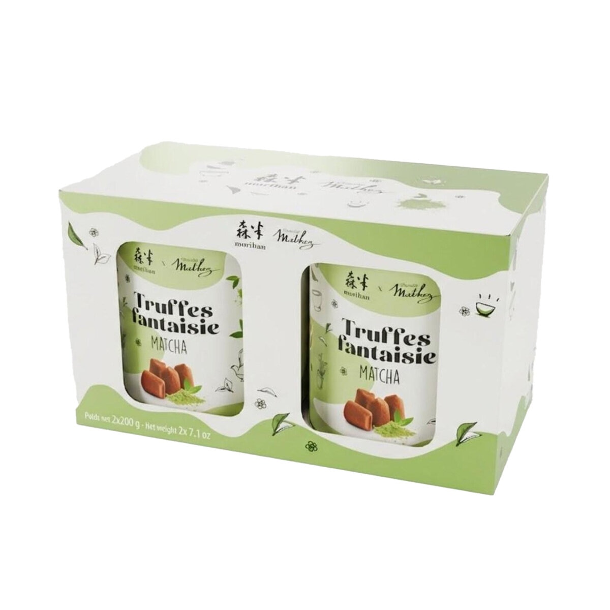 マセス 森半 抹茶トリュフ 200g x 2缶