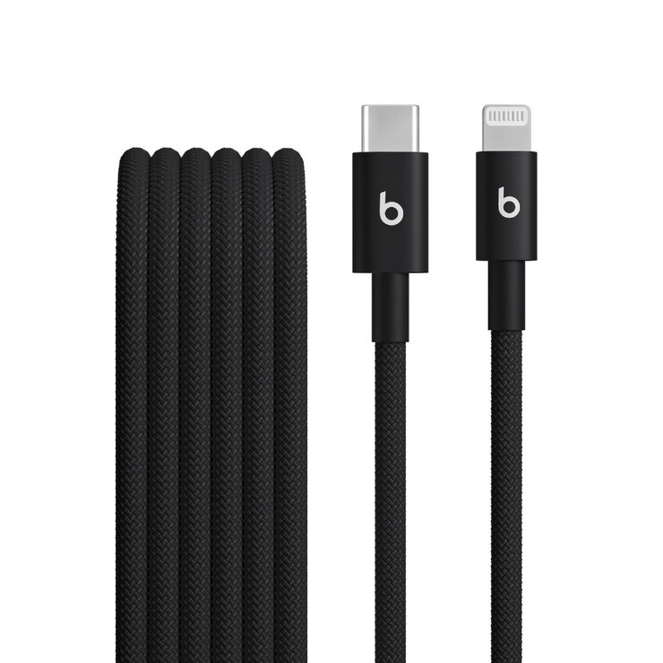 Beats USB-C - Lightning 編み込み式充電ケーブル (1.5m) ボルトブラック Beats USB-C - Lightning 編み込み式充電ケーブル (1.5m) ボルトブラック