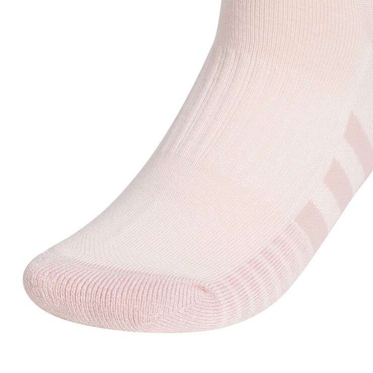アディダス ウィメンズ クオーター ソックス 6足組 サンディピンク/クリアオニキスグレー/アルミナベージュ
