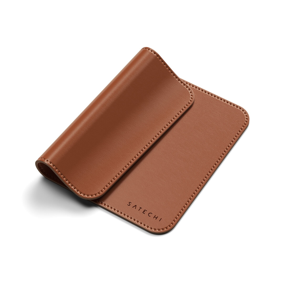 Satechi マウスパッド ヴィーガンレザー プレミアム ブラウン 249mm x 190mm