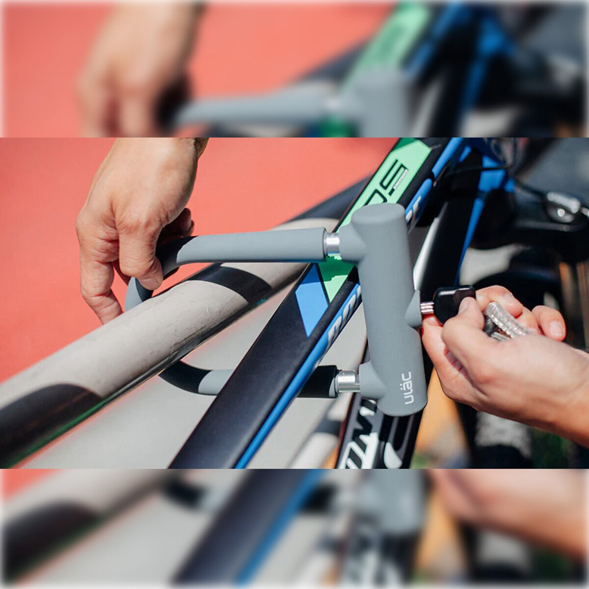 ULAC BROOKLYN 自転車用シリコンU字ロック ブルー ULAC BROOKLYN 自転車用シリコンU字ロック ブルー