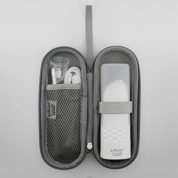 EXELUX® 電動歯ブラシ&フロス パーフェクトダブルケア 2in1 コンパクト