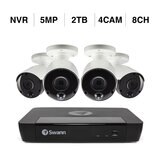Swann 8CH 4K NVRシステム 2TB 5MPカメラ 4台セット