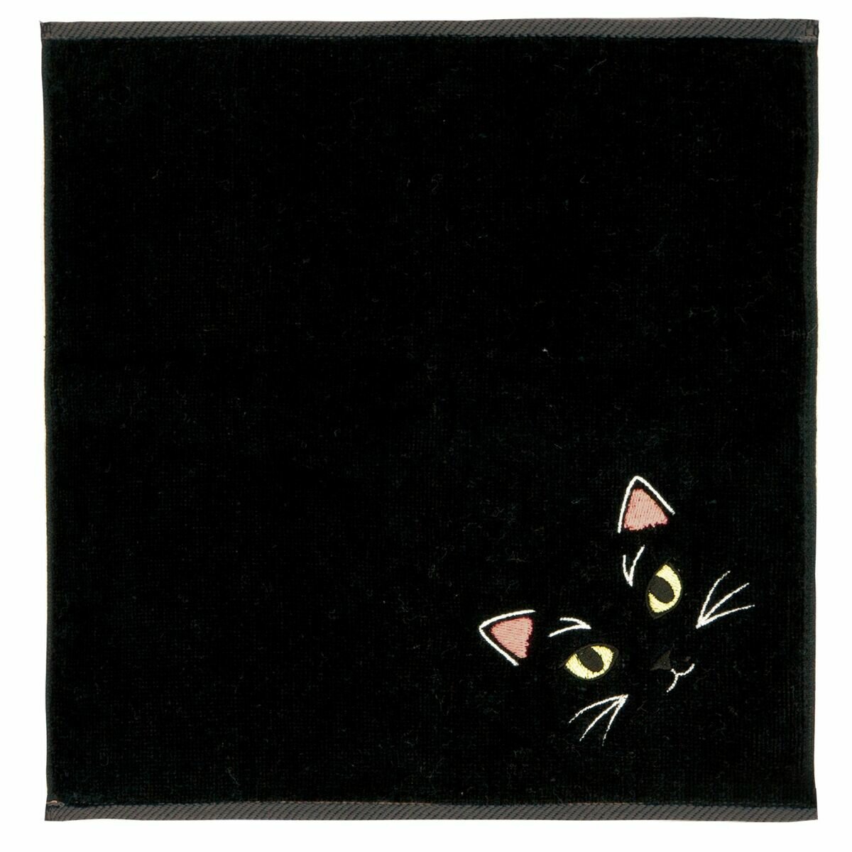 Uchinoko うちのニャンコ毛並ハンカチ 25cm x 25cm 4枚組 ぶち/黒猫