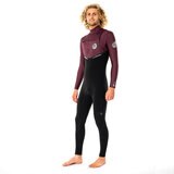 リップカール Eボム 3/2mm 男性用チェストジップ ストリーマー ウェットスーツ WSMYHE マルーン M