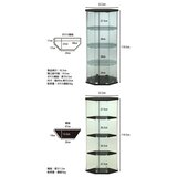 ガラスコレクションケース BAAL コーナー ブラック