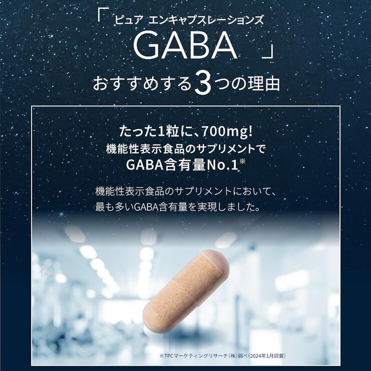 ピュア エンキャプスレーションズ GABA 700mg 120粒 ピュア エンキャプスレーションズ GABA 700mg 120粒