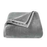 フランネル 大判ひざ掛け 152cm x 177cm ライトグレー